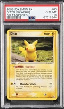 2005 POKEMON EX DELTA SPECIES #63 DITTO [PIKACHU] PSA 10 - Image 2