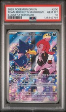 2025 POKEMON DRI EN-DESTINED RIVALS #200 TEAM ROCKET'S MURKROW PSA 10 - Image 2