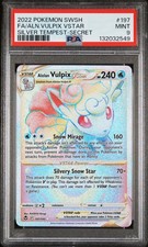 2022 POKEMON SWORD & SHIELD SILVER TEMPEST FULL ART/ALOLAN VULPIX VSTAR PSA 9 - Image 2