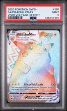 2020 POKEMON SWORD & SHIELD VIVID VOLTAGE SECRET FULL ART/PIKACHU VMAX PSA 9 - Image 2