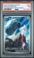 2025 POKEMON SVP EN-SV BLACK STAR PROMO #207 STEVEN'S BELDUM PSA 7 - Image 2