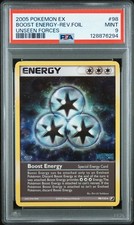 2005 POKEMON EX UNSEEN FORCES #98 BOOST ENERGY-REVERSE FOIL PSA 9 - Image 2