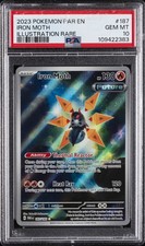 2023 POKEMON PAR EN-PARADOX RIFT ILLUSTRATION RARE #187 IRON MOTH PSA 10 - Image 2
