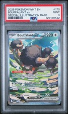 2025 POKEMON WHT EN-WHITE FLARE SPECIAL ILLUSTRATION RARE BOUFFALANT EX PSA 9 - Image 2