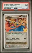 2021 POKEMON SWSH BLACK STAR PROMO CELEBRATIONS COLL #135 ZACIAN LV.X-HOLO PSA 9 - Image 2