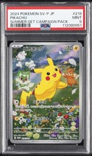 2024 POKEMON JPN SV-P PROMO #218 PIKACHU PSA 9 - Image 2