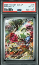 2023 POKEMON JPN SV1A-TRIPLET BEAT ART RARE #075 SPRIGATITO PSA 10 - Image 2