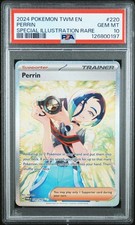 2024 POKEMON TWM EN-TWILIGHT MASQUERADE SPECIAL ILLUSTRATION RARE PERRIN PSA 10 - Image 2