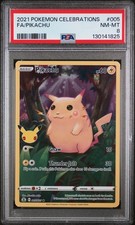 2021 POKEMON CELEBRATIONS #005 FULL ART/PIKACHU PSA 8 - Image 2