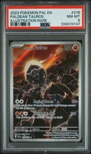 2023 POKEMON PAL EN-PALDEA EVOLVED ILLUSTRATION RARE #218 PALDEAN TAUROS PSA 8 - Image 2