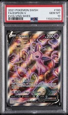 2021 POKEMON SWORD & SHIELD EVOLVING SKIES #180 FULL ART/ESPEON V PSA 10 - Image 2