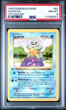 1999 POKEMON GAME 1ST ED #63 SQUIRTLE PSA 8 - Image 2