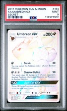 2017 POKEMON SUN & MOON SECRET #154 FULL ART/UMBREON GX PSA 9 - Image 2
