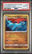 2018 POKEMON SUN & MOON CELESTIAL STORM COSMOS #106 SALAMENCE-HOLO PSA 10 - Image 2