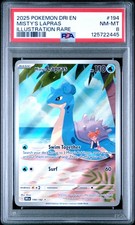 2025 POKEMON DRI EN-DESTINED RIVALS ILLUSTRATION RARE #194 MISTY'S LAPRAS PSA 8 - Image 2