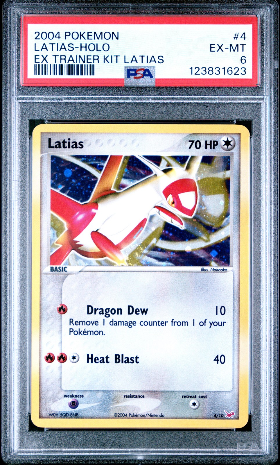 2004 POKEMON EX TRAINER KIT LATIAS #4 LATIAS-HOLO PSA 6 - Image 1