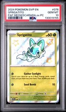 2024 POKEMON SVP EN-SV BLACK STAR PROMO #076 SPRIGATITO PSA 10 - Image 2
