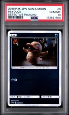 2019 POKEMON JPN SUN & MOON DETECTIVE PIKACHU #9 PSYDUCK PSA 10 - Image 2
