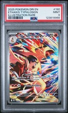 2025 POKEMON DRI EN-DESTINED RIVALS ILLUSTRATION RARE ETHAN'S TYPHLOSION PSA 9 - Image 2