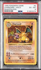 1999 POKEMON GAME SHADOWLESS #4 CHARIZARD-HOLO PSA 6 - Image 2