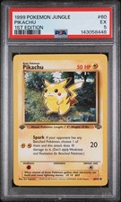 1999 POKEMON JUNGLE 1ST ED #60 PIKACHU PSA 5 - Image 2