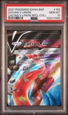 2021 POKEMON SWSH BLACK STAR PROMO #163 ZACIAN V-UNION PSA 10 - Image 2