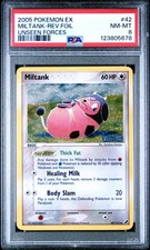 2005 POKEMON EX UNSEEN FORCES #42 MILTANK-REVERSE FOIL PSA 8 - Image 2