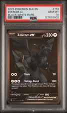 2025 POKEMON BLK EN-BLACK BOLT BLACK WHITE RARE #172 ZEKROM EX PSA 10 - Image 2