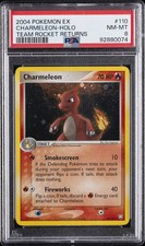 2004 POKEMON EX TEAM ROCKET RETURNS #110 CHARMELEON-HOLO PSA 8 - Image 2