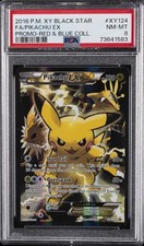 2016 POKEMON XY BLACK STAR PROMO RED & BLUE COLLECTION FULL ART/PIKACHU EX PSA 8 - Image 2