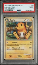2010 POKEMON HEARTGOLD & SOULSILVER CRACKED ICE #10 RAICHU-HOLO PSA 4 - Image 2