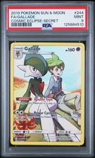 2019 POKEMON SUN & MOON COSMIC ECLIPSE SECRET #244 FULL ART/GALLADE PSA 9 - Image 2