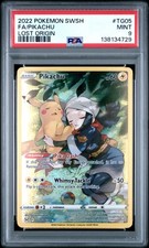 2022 POKEMON SWORD & SHIELD LOST ORIGIN #TG05 FULL ART/PIKACHU PSA 9 - Image 2