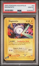 2003 POKEMON AQUAPOLIS #91 MAGNEMITE PSA 10 - Image 2