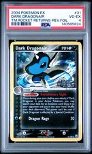 2004 POKEMON EX TEAM ROCKET RETURNS #31 DARK DRAGONAIR-REVERSE FOIL PSA 4 - Image 2