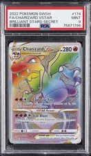 2022 POKEMON SWORD & SHIELD BRILLIANT STARS #174 FULL ART/CHARIZARD VSTAR PSA 9 - Image 2