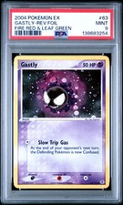 2004 POKEMON EX FIRE RED & LEAF GREEN #63 GASTLY-REVERSE FOIL PSA 9 - Image 2