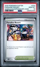 2025 POKEMON SVP EN-SV BLACK STAR PROMO #224 PARADISE RESORT PSA 10 - Image 2