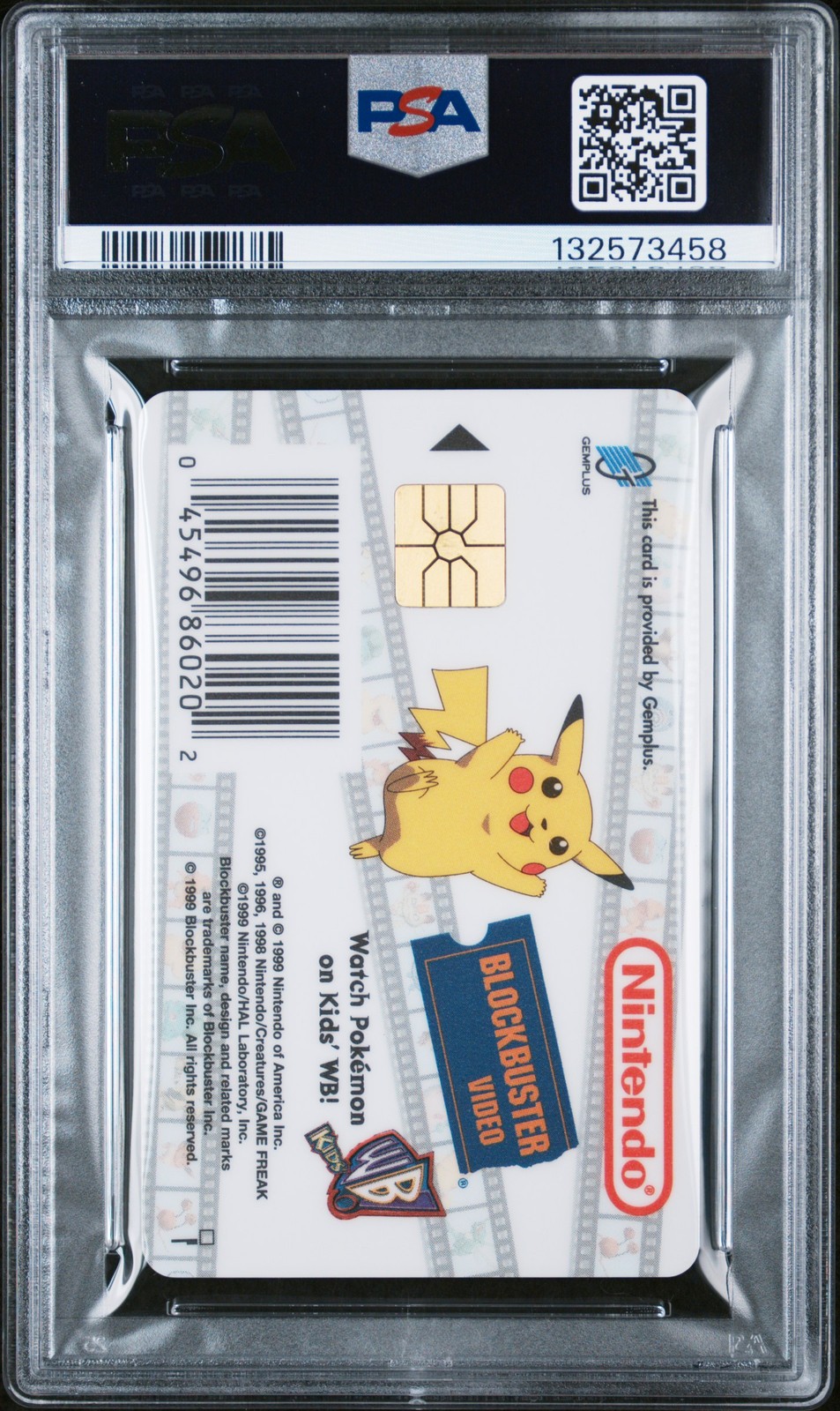 1999 GEMPLUS NINTENDO POKEMON SNAP SMART CARDS BLOCKBUSTER VIDEO SQUIRTLE PSA 10 - Image 3