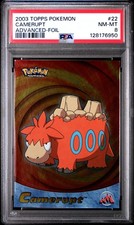 2003 TOPPS POKEMON ADVANCED FOIL #22 CAMERUPT PSA 8 - Image 2