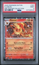 2025 POKEMON SVP EN-SV BLACK STAR PROMO #167 FLAREON PSA 9 - Image 2