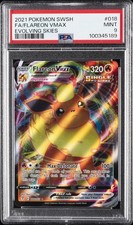 2021 POKEMON SWORD & SHIELD EVOLVING SKIES #018 FULL ART/FLAREON VMAX PSA 9 - Image 2