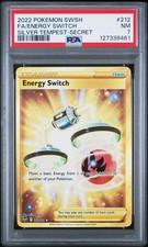 2022 POKEMON SWORD & SHIELD SILVER TEMPEST SECRET FULL ART/ENERGY SWITCH PSA 7 - Image 2