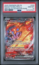 2025 POKEMON DRI EN-DESTINED RIVALS #229 TEAM ROCKET'S MOLTRES EX PSA 10 - Image 2