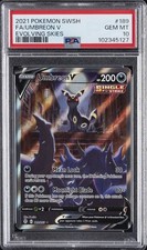 2021 POKEMON SWORD & SHIELD EVOLVING SKIES #189 FULL ART/UMBREON V PSA 10 - Image 2