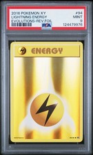 2016 POKEMON XY EVOLUTIONS #94 LIGHTNING ENERGY-REVERSE FOIL PSA 9 - Image 2