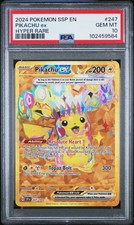 2024 POKEMON SSP EN-SURGING SPARKS HYPER RARE #247 PIKACHU EX PSA 10 - Image 2