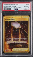 2022 POKEMON SWORD & SHIELD BRILLIANT STARS SECRET FULL ART/MAGMA BASIN PSA 10 - Image 2