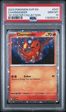 2023 POKEMON SVP EN-SV BLACK STAR PROMO 151 POSTER COLL #047 CHARMANDER PSA 10 - Image 2