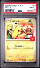 2025 POKEMON JPN M-P PROMO MCDONALD'S #020 PIKACHU PSA 10 - Image 2